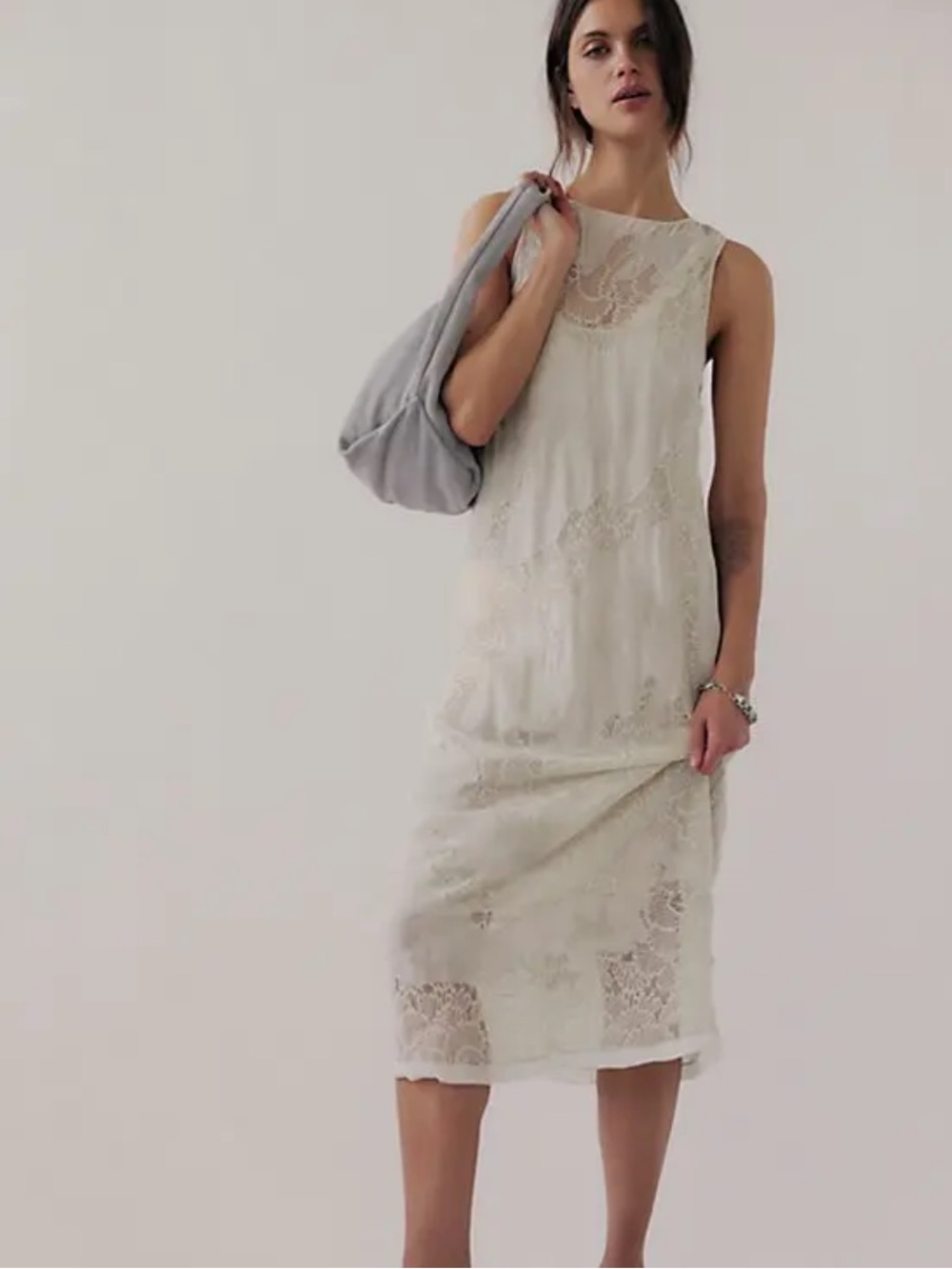 Free People Many Moons Lace Midi Dress Size Medium M